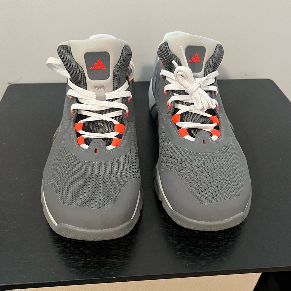 Adidas Gray and Red Athletic Sneakers